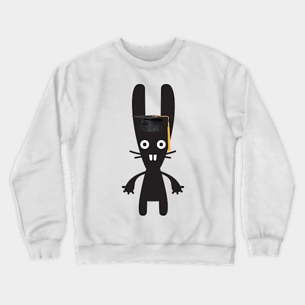 Student bunny Crewneck Sweatshirt by Molenusaczech